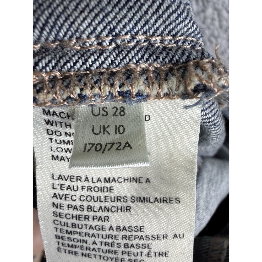Anthropologie Pilcro Size 28 Ultra High Rise Plaid Trim Boyfriend Jeans Relaxed - Picture 10 of 11